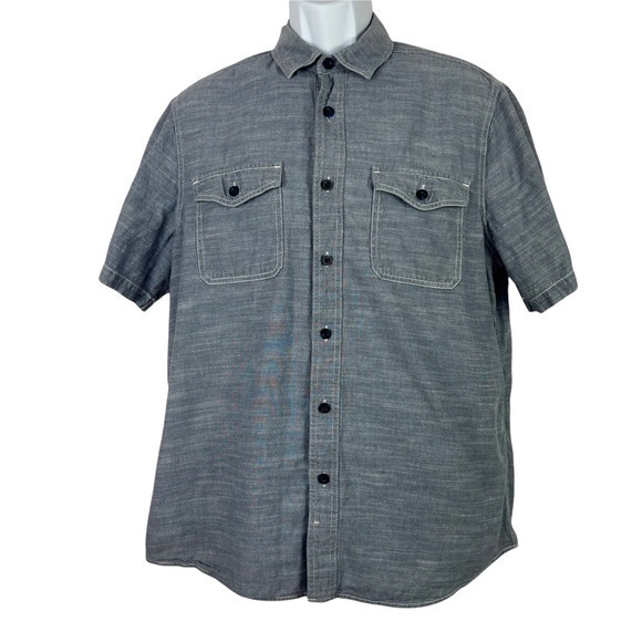 Woolrich Men Casual Shirt Buttons Down Blue Sz L - Picture 1 of 9